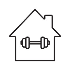 Home sport training linear icon