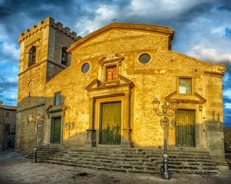 Montalbano Elicona mother church, Sicily, Italy.