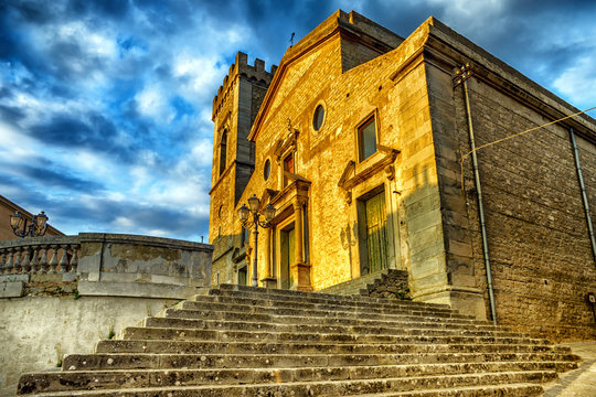 Montalbano Elicona mother church, Sicily, Italy.