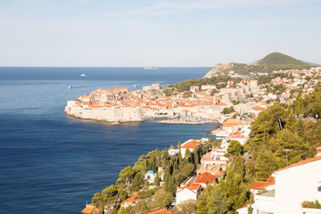 Naklejka premium view from above of the old and new city of Dubrovnik. Croatia