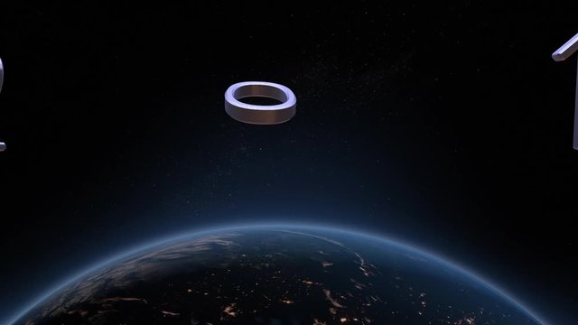 bonne ann&eacute;e 2018 plan&egrave;te