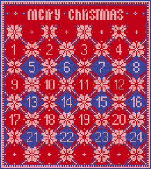 knitted advent calendar