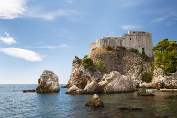 Fototapeta na wymiar majestic fortress Lovrijenac on the cliff. Dubrovnik, Croatia