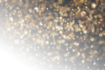 Bokeh Star Hintergrund golden Weihnachten 