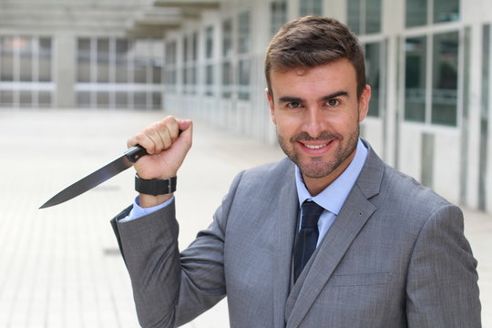 Businessman with psychopathic behaviors