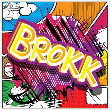 Brokk - Vector illustrated comic book style expression.
