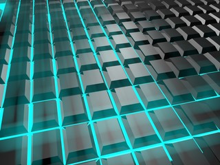 Fototapeta premium 3D Architectural extracting cubes