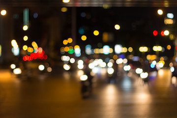 Abstract background of  blur lighting during traffic jam