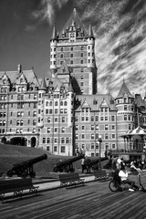 Naklejka premium Chateau Frontenac in Quebec city. Frontenac Castle.