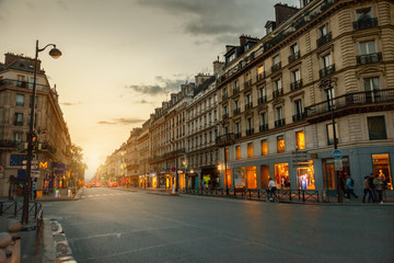 Naklejka premium Rue de Rivoli, Paryż, Francja