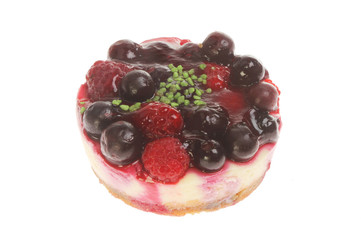 Individual berry cheesecake