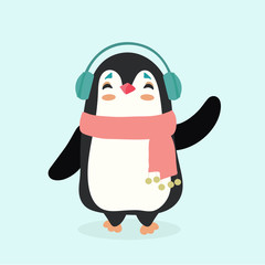 Vector illustration of a penguin.