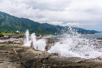 Rocky beach on the east coast of Taiwan