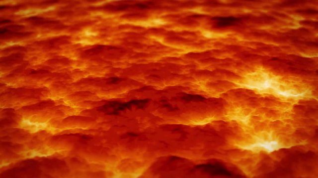 Computer generated video animation of seamless loop lava flowing