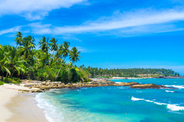 Naklejka na ściany i meble Tropical beach in Sri Lanka