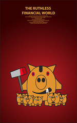 Ferocious pig piggy Bank Rob