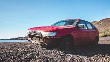 Abandoned car, Iceland