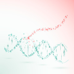 dna. binary code. virus. vector illustration