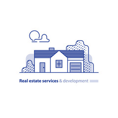 Obraz premium Real estate property, residential building, country house, home exterior