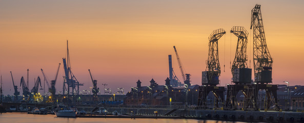 Obraz premium Riverside boulevards in Szczecin, Poland