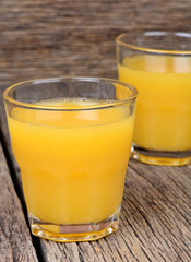 Orange juice in a glasses
