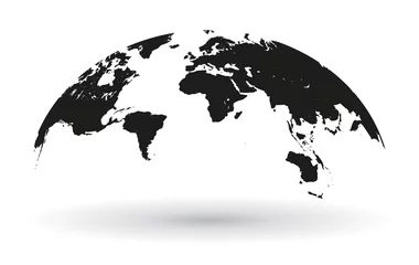  Zwarte wereldkaart globe geïsoleerd - Stockvector © dlyastokiv
