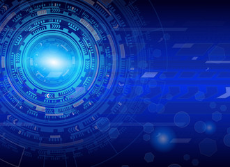 circle and technology background, abstract technology concept background, vector illustration