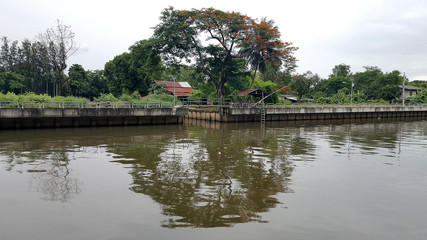 Fototapeta na wymiar Thai Canal is very close to the nature