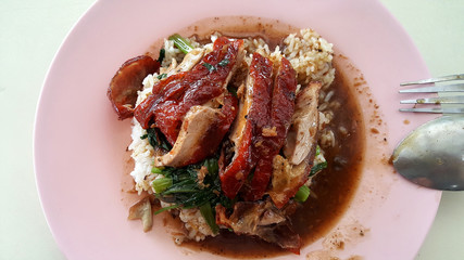 Roast Duck with stream Rice very yummy