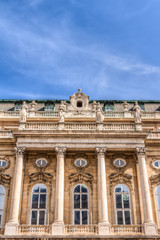 Details of the Buda Castle in Budapest, Hungary