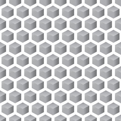 Cubes, Black and white, texture. Abstract seamless pattern .Vector illustration.