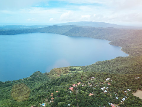 Panoramic view on Apoyo lagoon