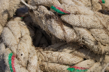 Sea rope close-up