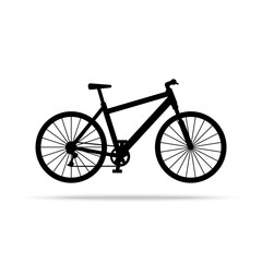 Fototapeta na wymiar Bicycle icon. Bike Vector isolated on white background. Flat vector illustration in black. EPS 10
