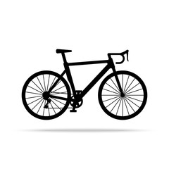 Bicycle icon. Bike Vector isolated on white background. Flat vector illustration in black. EPS 10