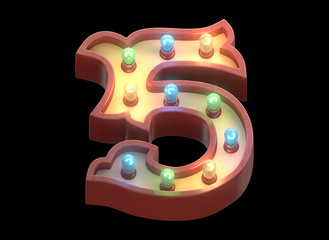 Carnival sign light font.