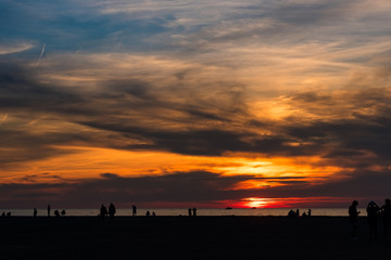 Lake Erie beach sunset