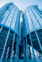 Modern silos for storing grain harvest. Agriculture. © romaset