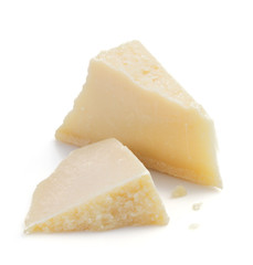 piece of cheese on white background