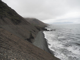 black sand beach in Iceland