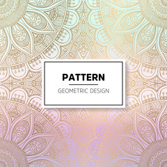 Ethnic floral seamless pattern with mandalas