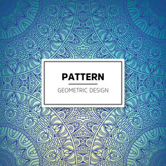 Ethnic floral seamless pattern with mandalas