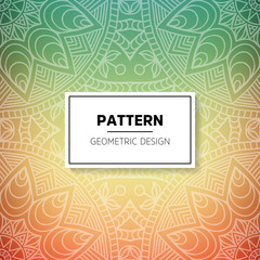 Ethnic floral seamless pattern with mandalas