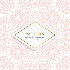 Ethnic floral seamless pattern with mandalas