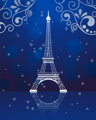 greeting card with Eiffel tower