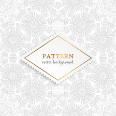 Ethnic floral seamless pattern with mandalas