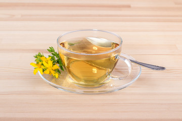 St. John's wort / Cup of tea with St. John's wort