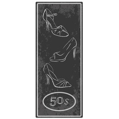 Womanish shoes - vector
