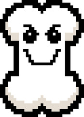 Obraz premium Evil 8-Bit Cartoon Bone