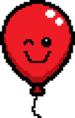 Winking 8-Bit Cartoon Balloon